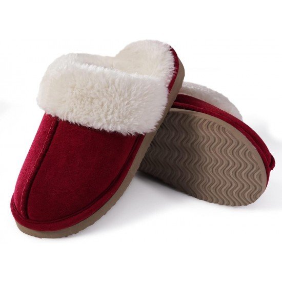 Women's Fuzzy Memory Foam Slippers Fluffy Winter House Shoes Indoor and Outdoor
